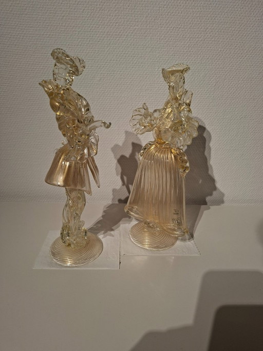 Vetri Murano Gold-Glass Pair
