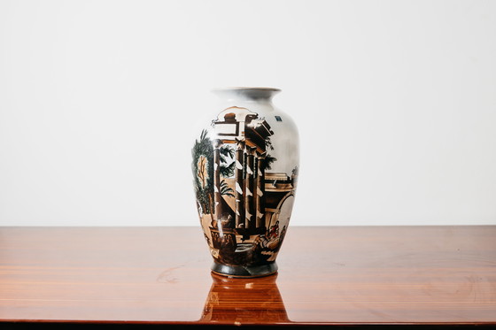 Image 1 of Ceramic Vase with Old Faenza Decoration, Very Rare, 1960s Design Art