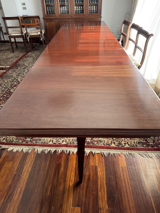 Super Uitschuifbare Mahoniehouten Tafel – eettafels, Wood (photo 2 of 5)