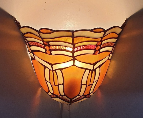 Image 1 of Massive tiffany wandlamp met originele doos.