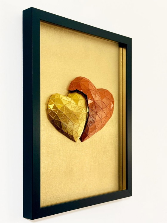 Image 1 of Geometric Heart Wall Art | 3D Printed PLA Sculpture