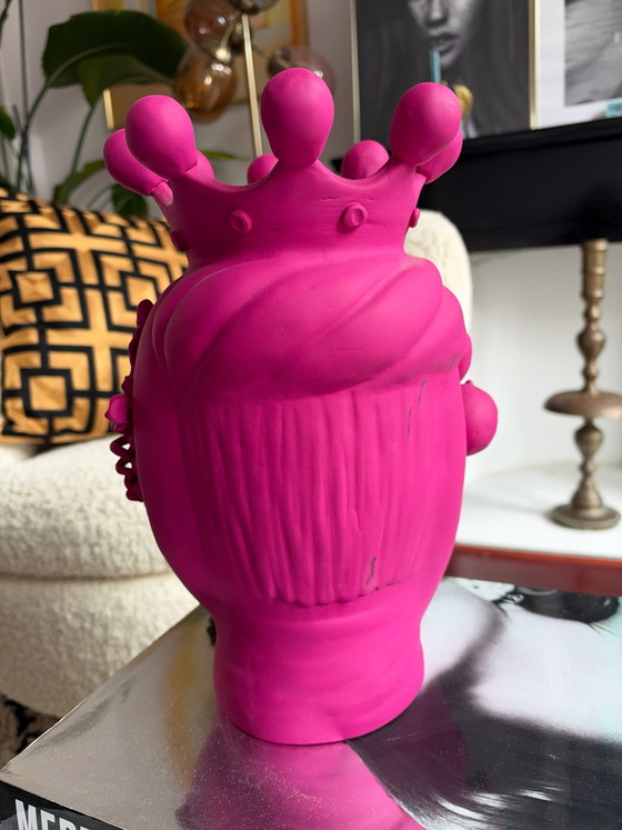 Vaso in Terracotta Rosa e Oro Stefania Boemi, Vasi, Ceramica, Dorato (foto 4 di 5)