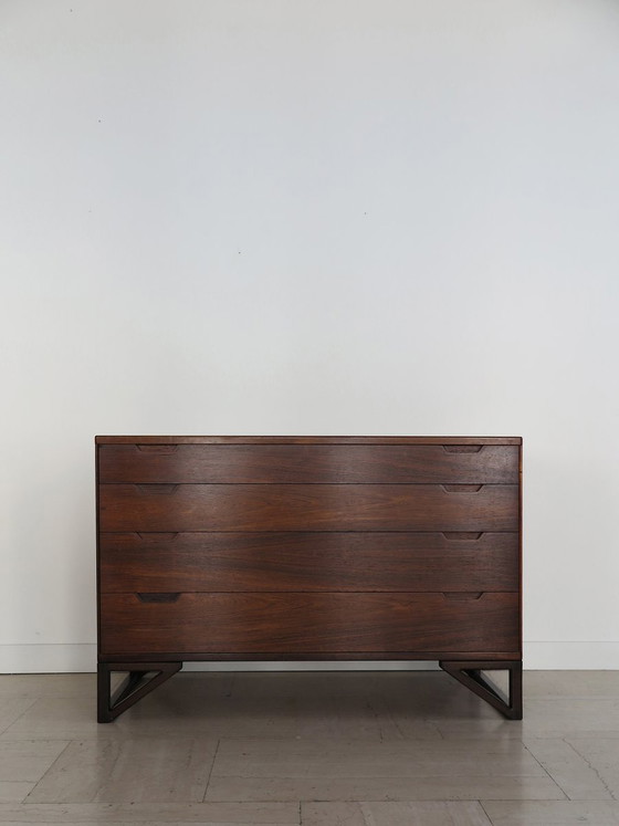 Dark wood Chest of drawers by Svend Langkilde, Denmark, 1960s, set of 2, Scandinavian (photo 18 of 23)