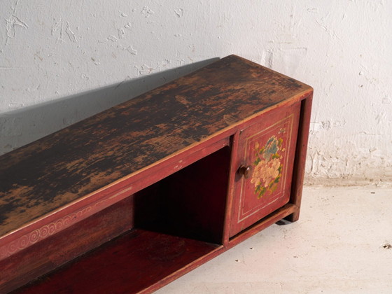 Antique low cabinet in elm wood – China, circa 1900 – Sideboard cabinet, Iron (photo 18 of 40)