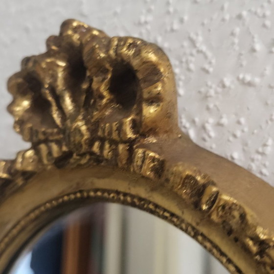 Image 1 of Vintage gouden ovale boogspiegel