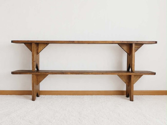 Image 1 of 2 rustikale Holzbänke für den Bauernhof