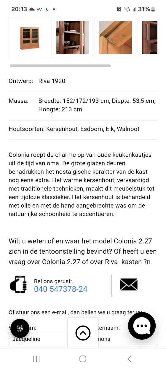 Image 1 of Vitrine Riva 1920