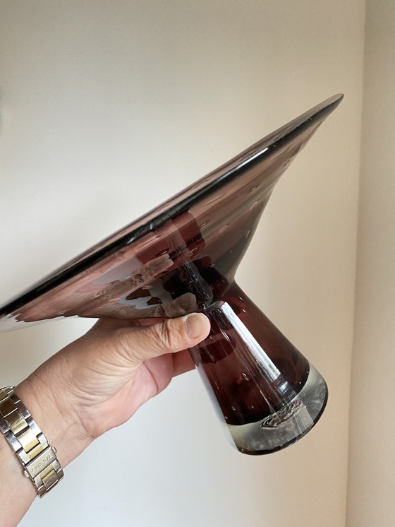 Image 1 of Vintage Bowl-vase on Foot Murano Italy