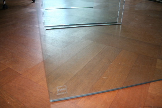 2 mesas auxiliares originales FIAM Italia D-LI – Cristal curvado – Fabricadas en Italia – Glass (photo 15 of 22)