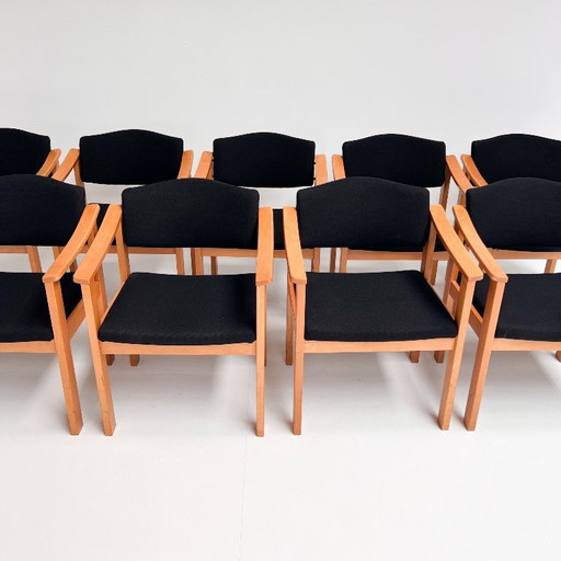 Set di 9 sedie in stile Mid-Century Modern, ispirate a Hans Wegner.