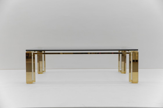 Image 1 of Square Golden Coffee Table, 1970s