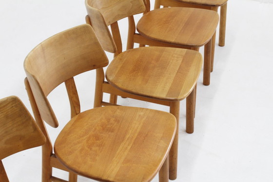 Image 1 of Ensemble de 6 chaises de salle à manger danoises vintage du milieu du siècle