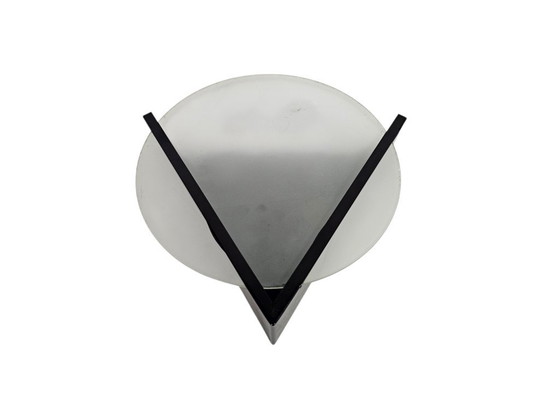 Image 1 of Lacri design - Era espacial - lámpara de pared - vidrio - metal - posmoderno - años 80