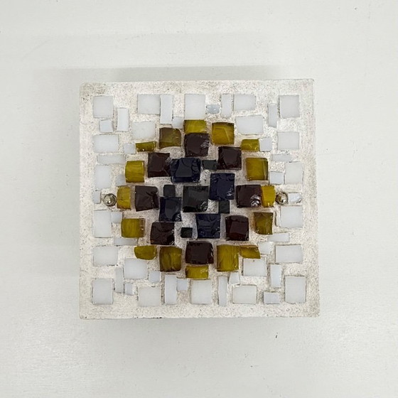 Image 1 of Brutalistische Wandleuchte aus Glas und Harz, 1970er Jahre, Deutschland