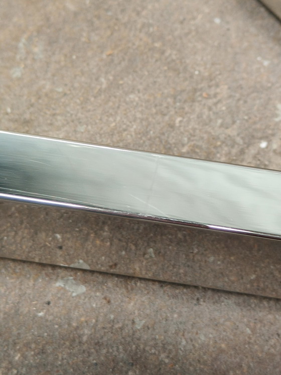 Tavolo quadrato danese dal design postmoderno in cromo e vetro, nello stile di Gerba – Tavolini, Glass (photo 12 of 15)