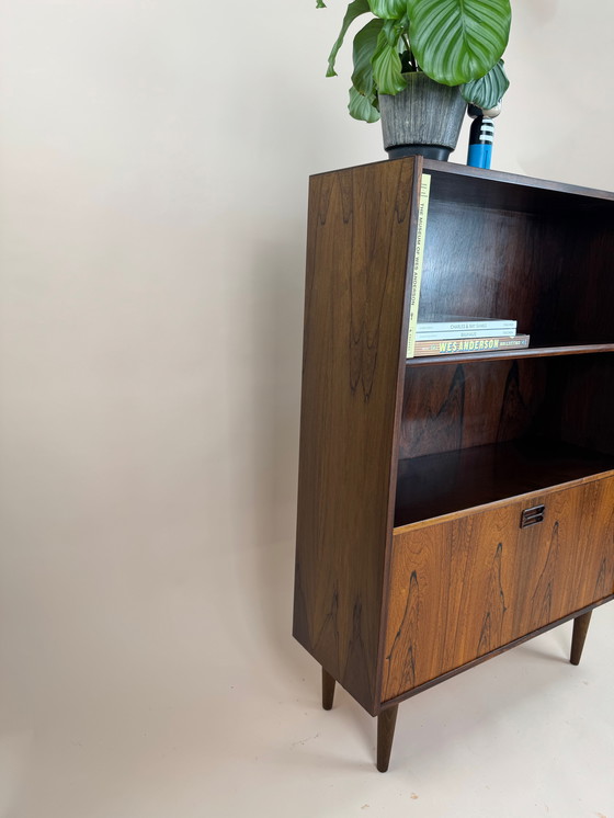 Image 1 of Libreria in palissandro Børgedam Denmark - Elegante contenitore con barra a ribalta