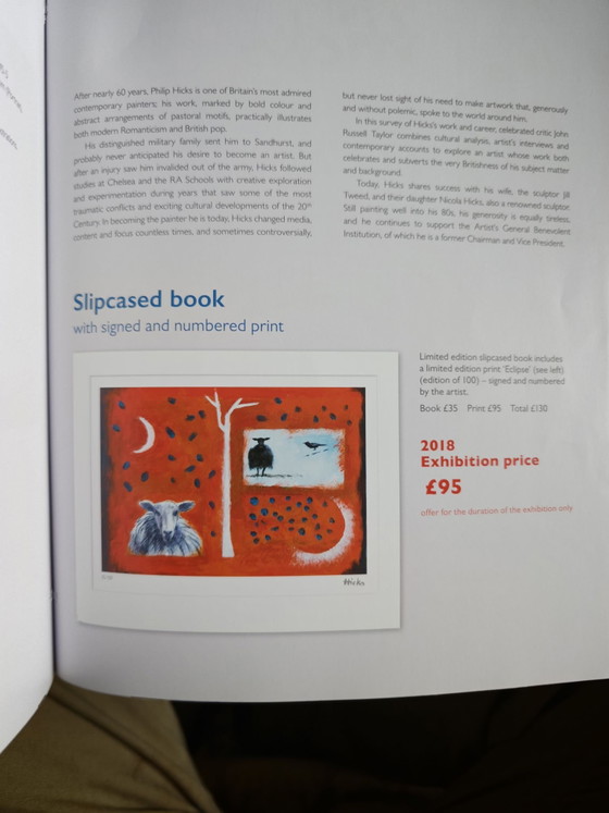 Philip Hicks Stampa Artist's Proof Firmata "Eclipse" (2018) Con Libro Mostra Firmato a Mano e Passepartout (photo 14 of 14)