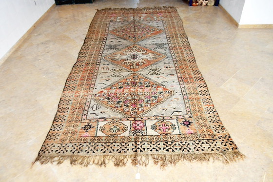 Image 1 of Tapis marocain vintage pastel Zemmour - 400 x 186 cm