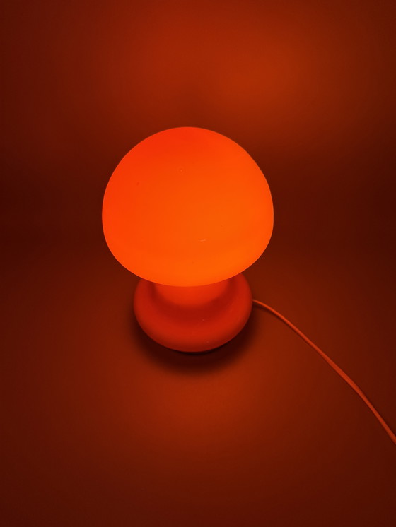 Image 1 of Orange mushroom lamp in Space Age style