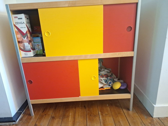 Armadio rosso e arancione Kewlox – Mobili contenitori, Mdf, Metal (photo 4 of 5)