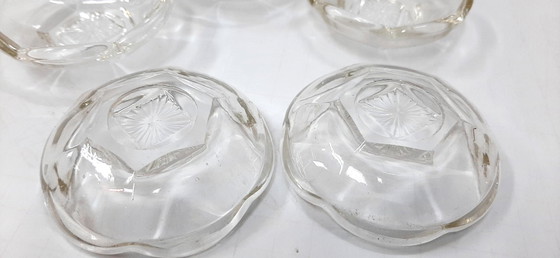 Image 1 of 5 x Vintage kleine glazen jambordjes