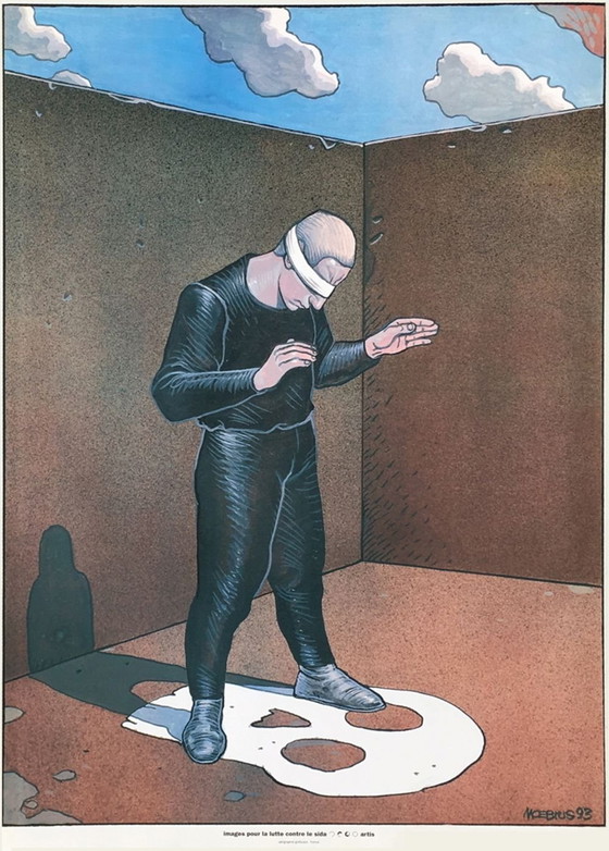 Image 1 of (Jean Giraud) MOEBIUS Beelden voor de strijd tegen aids, originele poster 1993