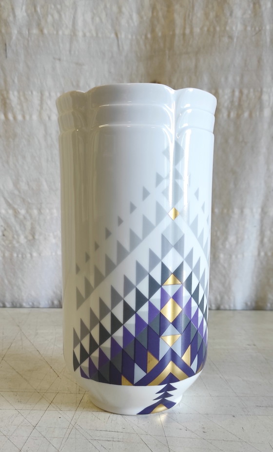 Image 1 of Vase style Art-Déco en porcelaine de Limoges par Georges Boyer 
