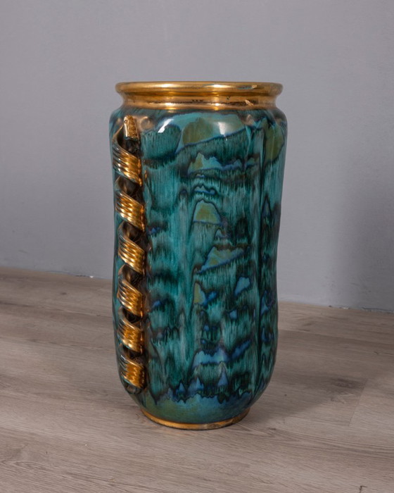 Grande vaso in ceramica decorato, stile vintage anni '50, design italiano. – Vasi (photo 5 of 12)