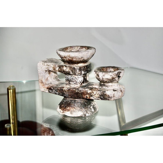 Image 1 of Vintage stone candlestick, 1960s