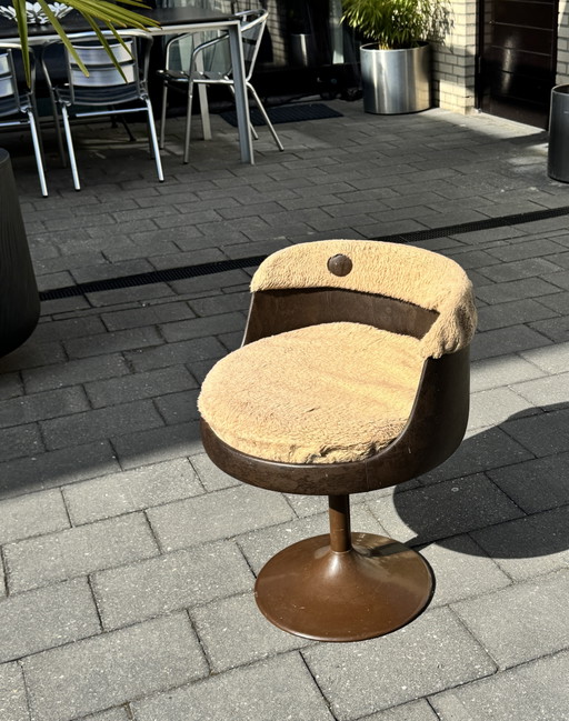 Sedia dal design vintage dell'era spaziale – kuipstoelen, Skai, Textile (photo 2 of 5)
