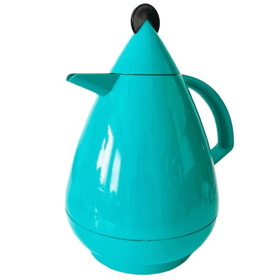 Carafe isotherme Memphis vintage postmoderne en plastique turquoise Leifheit, années 1980 – Vaisselle, Plastic (photo 4 of 7)