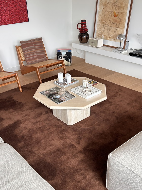 Image 1 of Vintage travertine coffee table, 1980s Italy 