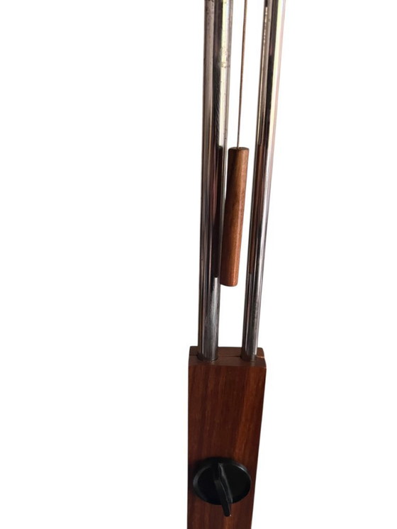 Image 1 of Temde vintage 60s floor lamp/floor lamp height-adjustable with ceiling washlight made of teak and chrome-plated metal