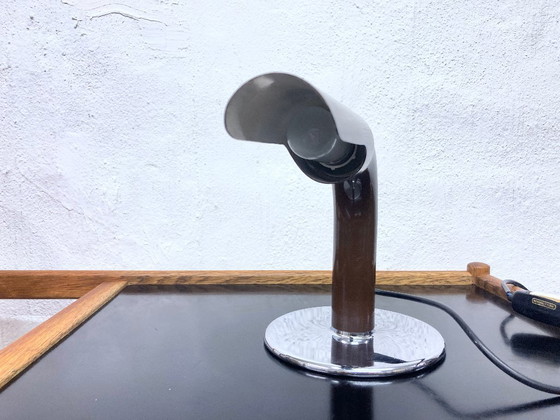 Image 1 of Ingo Maurer Gulp table lamp in brown, 1970s design, size M