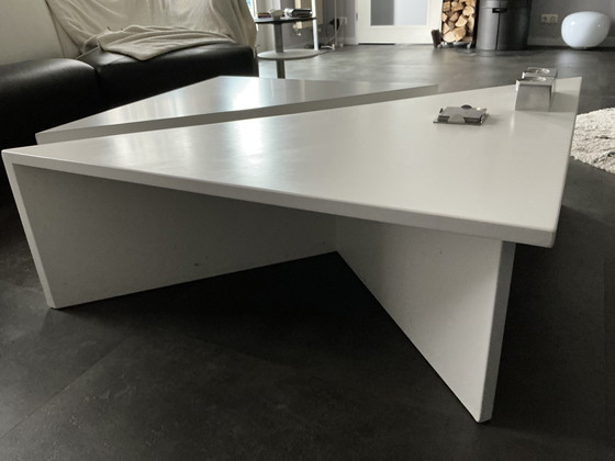Image 1 of Leolux 2 triangular coffee tables in various sizes