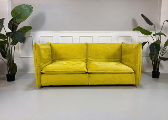 Image 1 of Vitra Mariposa Gelb Designer Sofa 2,5 Sitzer Couch