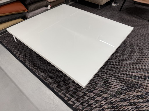 Mesa de centro Beek S7 de cristal blanco 140 x 120