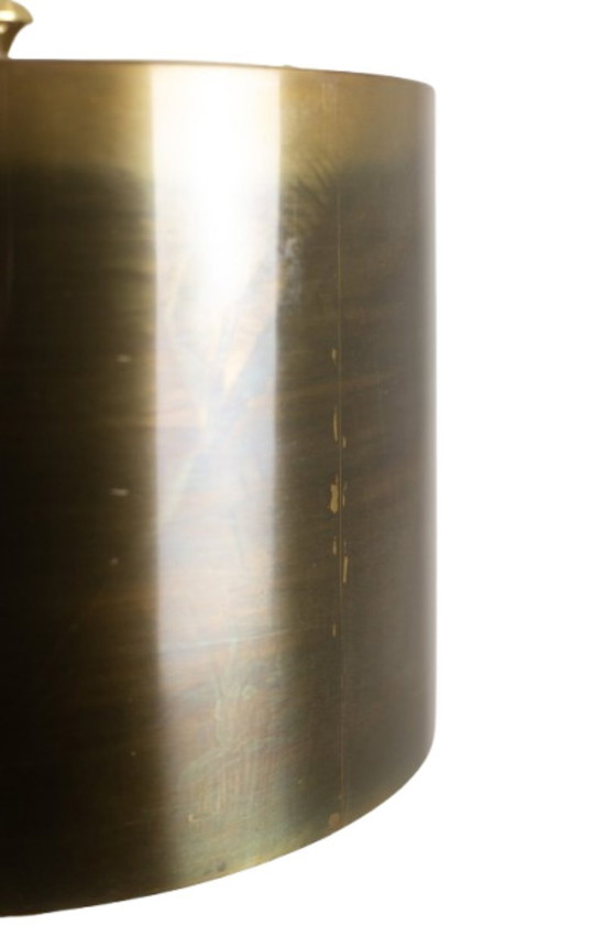 Image 1 of Maison Charles,  Lampe « agave » en bronze doré et laiton patiné. Années 70