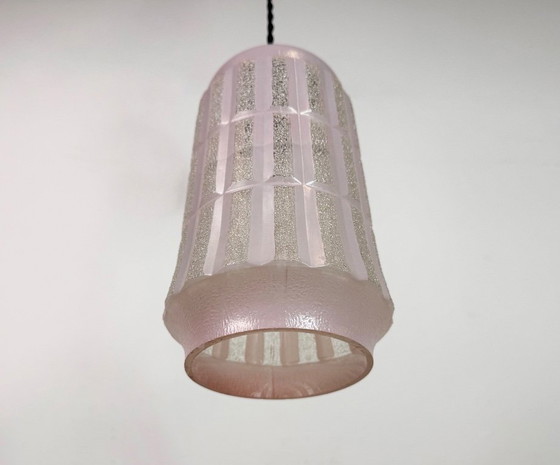 Image 1 of Vintage Glass Ceiling Light, 1970s