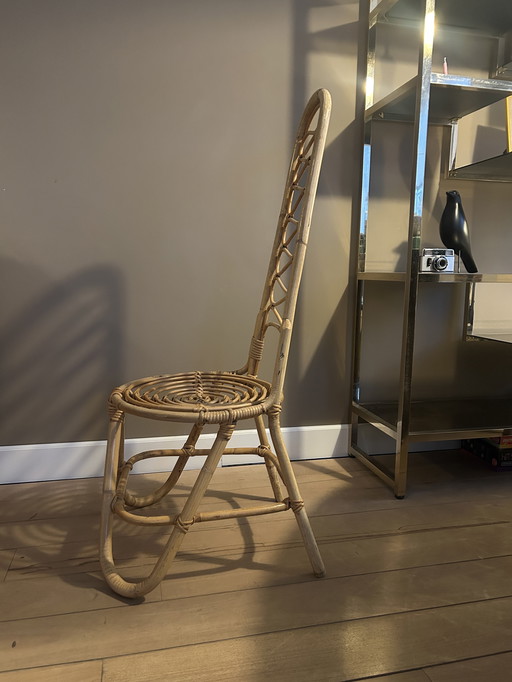 Rattan ROHE Dirk van Sliedrecht stool chair