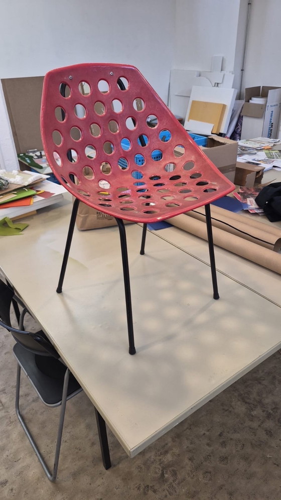 Image 1 of 6x sedie coquillage pierre guariche per meurop