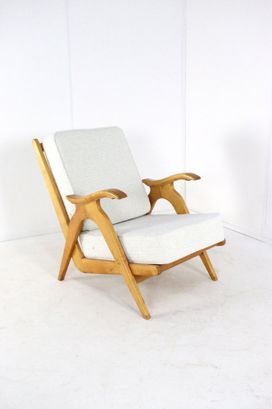 Image 1 of Set of 2 oak vintage armchairs 'Nederweert' vintage