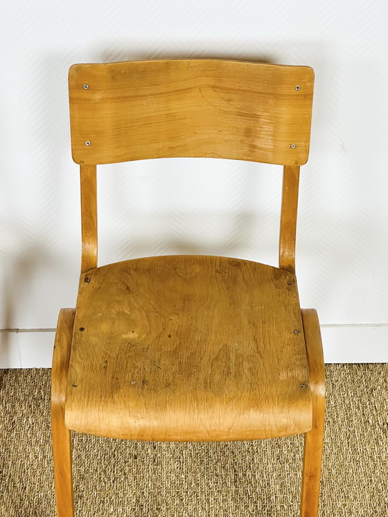 Image 1 of 2 Schulstühle aus Buche 1960