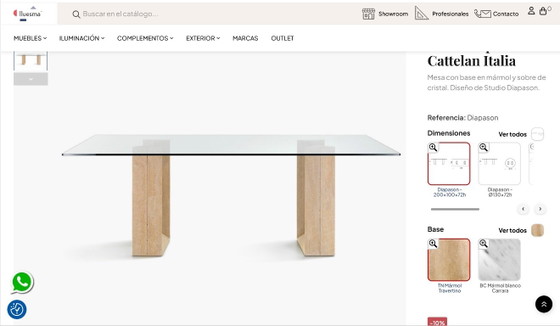 Diapason dining table by Cattelan Italia – solid cherry and glass – Wood (photo 6 of 6)