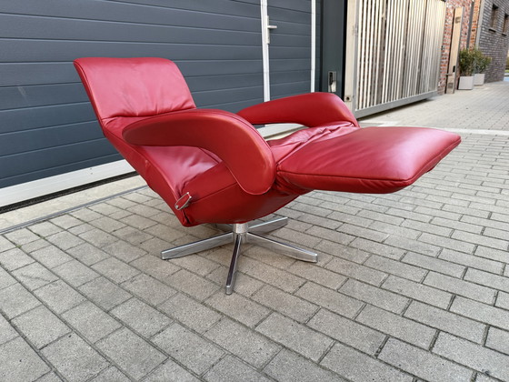 Image 1 of Poltrona relax Jori Symphony, recente, in pelle Celia rossa, taglia media, in ottime condizioni!