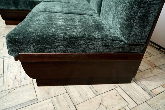 Image 1 of Art Déco hoekslaapbank van Jindřich Halabala voor UP Závody, jaren 50, Tsjechoslowakije