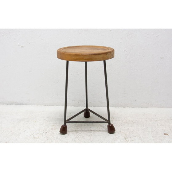 Image 1 of Mid century industry stool, Czechoslovakia 1950s