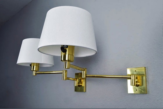 2 Applique a braccio orientabile di George Hansen Metalarte, anni '70 – Brass (photo 16 of 18)