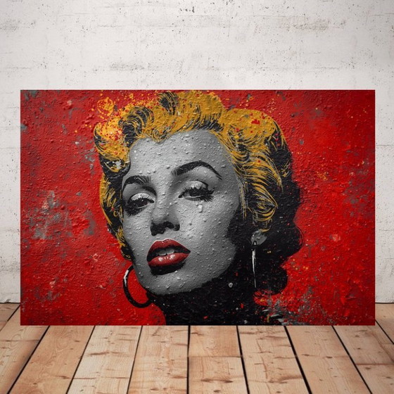 Image 1 of Photo imprimée sur plexiglas / Edition limitée / Street art / Graffiti / Decoration originale / pop art / art déco / Marylin 