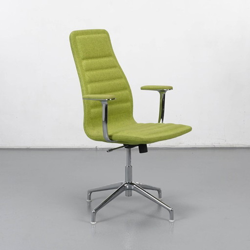 2x Cappellini Lotus High, Designer Jasper Morrison – bureaustoelen, Metal, Textile